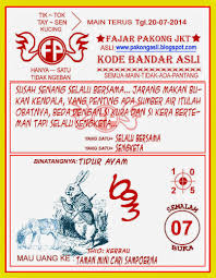 Fajar Pakong Asli Jakarta Kode 20 07 2014