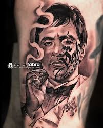 Tony Montana Scarface Cuando La Vida Te Pone A Prueba Y La Ambicion Quiere Apoderarse De Ti La Unica Alternativ In 2020 Gangster Tattoos Money Tattoo Gangsta Tattoos