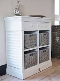 Kommode landhaus schubladen schrank nachttisch flur möbel kleinmöbel shabby 97cm. Landhausstil Rattan Kommoden Nachttische Schranke Braun Weiss