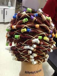 Creative Perm Project Used Chalk Rather Than Perm Rods And Rubber Bands To Keep Them In Place Cosmetology School Perm Body Wave Perm Cosmetology