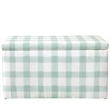 Stylished upholstered storage bench w/queen anne legs. Storage Bench In Buffalo Square Mint Green Skyline Furniture Target