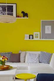 Blick In Unser Wohnzimmer Wohnzimmer Haus Deko Gelbe Wand