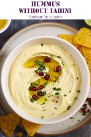 Hummus Recipe Without Tahini Fun Food Frolic Recipe Hummus Recipe Recipes Food
