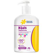 Cancer council sunscreen provides the highest australian sun protection factor (spf30+ and over) and broad spectrum uva and uvb protection the range includes everyday, ultra, sport, kids, classic, sensitive, repel, active and work. Cancer Council Kids Sunscreen Spf50 Pump Pack 500ml Each Winc