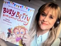 Reese Witherspoon Reads Book To Kids At West Orange Elementary School