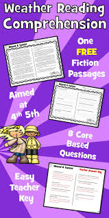 Sample Fictional Weather Reading Comprehension Passage With Eight Written 4th 5th Co Reading Comprehension Passages Reading Comprehension Comprehension Passage