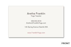 Yoga business card design in gold an black. Guide To Getting Yoga Business Cards