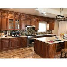 Check the image for lots of wood kitchen cabinets. 10 X10 Toffee Antique Solid Wood Kitchen Cabinets 5 8 Plywood Box Walmart Com Walmart Com
