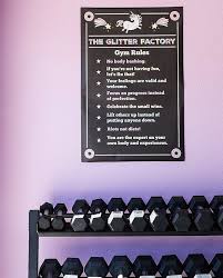 The Glitter Factory Studio Rules Are A Little Different Than Your Average Gym Rules But That S Because It S Not Your Average Gym Gym Rules Gym Body Positivity
