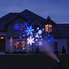 eambrite schneeflocke projektor licht led weiss blau rotierende schneefall landschaft projek weihnachtsbeleuchtung weihnachtslichter weihnachtsbeleuchtung aussen