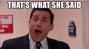 That's what she said - Michael Scott dunder mifflin | Meme Generator
