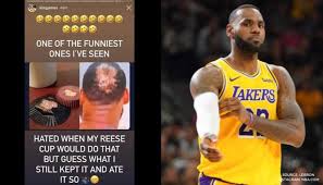 Peep the funny pic above. Lebron James Reacts To His Famous Bald Spot Reese Cup Meme On Instagram
