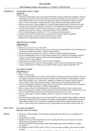 Inpatient Coder Resume Samples Velvet Jobs