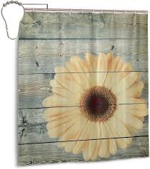 Find bathroom set wood from a vast selection of other bathroom accessories. Amazon Com Bold And Brash Vintage Wood Gerbera Flower Daisy Shower Curtain With 12 Hooks Rustic Floral Polyester Fabric Machine Washable Waterproof Bathroom Set 66 X 72 Inch Furniture Decor