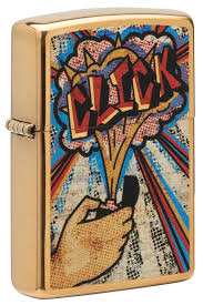 A wide range of zippo lighters to choose from including chrome zippos, brass zippos, coloured zippo lighters, music themed zippos, sterling silver zippo a brushed brass zippo lighter with a zippo logo against a rusted e. Zippo Click Brushed Brass Windproof Lighter Zippo Usa