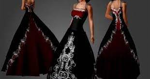 Simple Red And Black Wedding Dresses Newclotheshop Red Wedding Dresses Black Wedding Dresses Gothic Wedding Dress