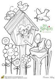 beau dessin a colorier des petits oiseaux dans le jardin et de maya l abeille bird coloring pages cute coloring pages coloring pages
