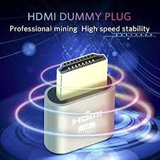 Amazon Com Hdmi Dummy Plug Display Emulator Headless Ghost Fit Headless Dummy Display 4k 1920x1080 3840x2160 New Generation 60hz Computers Accessories
