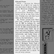 Edward Prater obit