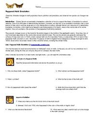 Peppered Moths Worksheets Teaching Resources Tpt