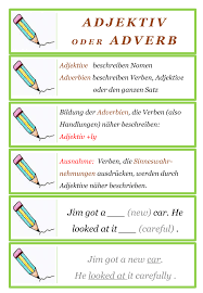Englisch Adjektive Adverbien Ubungskarten Unterrichtsmaterial Im Fach Englisch Adjektive Adjektive Englisch Englischunterricht
