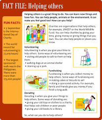 Helping Others Helping Others Reading Practice Values Education