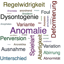 Die anomalien) ist ein fremdwort aus dem griechischen und bedeutet „unregelmäßigkeit, das zugehörige adjektiv heißt im deutschen anomal. Anomalie Synonym Lexikothek Ein Anderes Wort Fur Anomalie