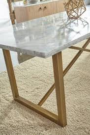 Lexie Dining Table White Gold 2 800 00 Marmorplatte Esstisch Tisch