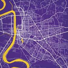 Click the map and drag to move the map around. Baton Rouge Louisiana Map Art The Map Shop