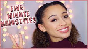 Simple short hairstyle with golden highlights is the best duo. 5 Minute Hairstyles For Curly Haired Girls Youtube