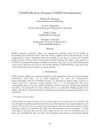 COADS Metalog: Dynamic COADS Documentation