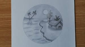 A Moon Light Scenery In A Circle Easy Pencil Drawing Step By Step Youtube Pencil drawing in a circle/how to draw easy scenery with pencil/pencil drawings easy/pencil drawings. a moon light scenery in a circle easy pencil drawing step by step