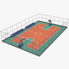 Youth and sports minister d. Basketball Feld 3d Modell Turbosquid 1347360