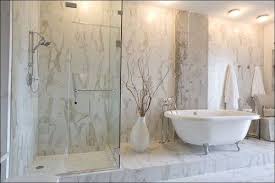 Bathandshowerpros.com has been visited by 10k+ users in the past month Great Bethroom Done In Calcutta Porcelain Tile That Looks Like Carrera Marble Glass Tile Bathroom Wall Glass Tile Bathroom Glass Bathroom