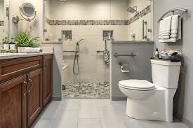 One of the top concerns for most residential universal bathrooms is the ability to accommodate wheelchairs, walkers, and/or an assistant. Universal Design Master Bath Barrington