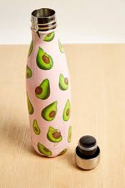 Slide View 3 Chilly S Large Avocado Water Bottle Cute Water Bottles Stainless Steel Water Bottle Swell Water Bottle