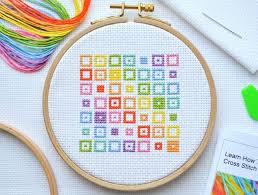 Geometric wolf cross stitch pattern. 8 Cross Stitch Kits Perfect For Beginners