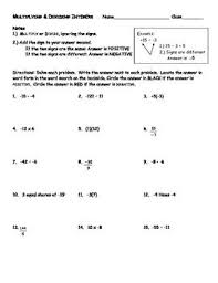 Multiplying And Dividing Integers Word Search Multiplying And Dividing Integers Dividing Integers Integers