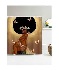 Fashion Hair Girl Have A Bath Shower Curtain Cute Shower Curtains African Shower Curtain Bathroom Decorating Shower Curtain