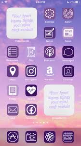 Iphone Ios 14 Aesthetic Purple App Icons Pack Ios App Icons In 2020 Iphone Wallpaper App App Icon Iphone App Layout