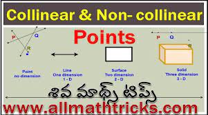 Collinear Points And Non Collinear Points In Telugu Point Geometry Definition Siva Math Tips Math For Kids Creative Thinking Skills Quadratics