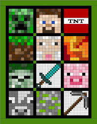 Die welt von minecraft wird von allerlei monstern und tieren bevölkert, diese werden allgemein als mobs (für moveable. Pixel Quilt Minecraft Hakeln Quilt Basteln Bugelperlen