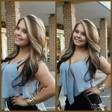 Brown With Blonde Highlights Chunks Hair Highlights Blonde Highlights Hair Styles