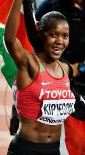 Hassan has better pr's at distances shorter (1:56.81 in the 800 as compared to kipyegon's 1:57.68) and much longer (hassan's best 5k is 14:22.12 while kipyegon's is 14:31.95.) Datei Faith Kipyegon London 2017 Cropped Jpg Wikipedia