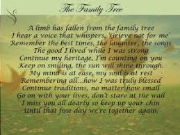 Family Tree Funeral Poem Swanborough Funerals Funeral Poems Funeral Quotes Mom Poems