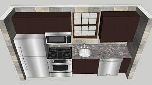 Best tiles for kitchen walls in india: Small One Wall Kitchen 3d Warehouse