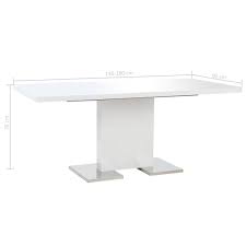 Salesfever esstisch, in edlem hochglanz. Vidaxl Ausziehbarer Esstisch Hochglanz Weiss 180 X 90 X 76 Cm Mdf Gitoparts