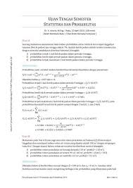 Contoh soal matematika diskrit dan logika beserta jawabannya. Penyelesaian Soal Uts Statistika Dan Probabilitas 2013 Istiarto