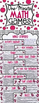 One Minute Math Games 10 Games To Kill Down Time Forever Mental Math Games Mental Math Games Education Math Middle School Math