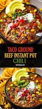 Taco Ground Beef Instant Pot Chili Video Oh Sweet Basil Recipe Ground Beef Healthy Instant Pot Recipes Stuffed Peppers